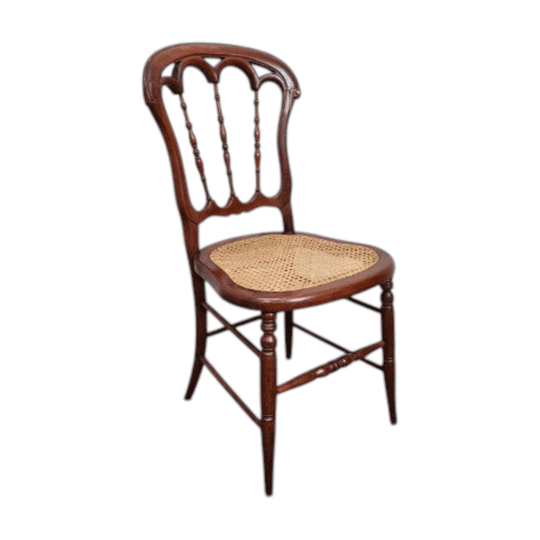 Vintage Bentwood Chair with Restored Rattan Seat