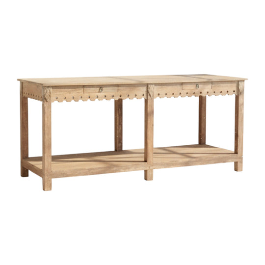 Vintage Bleached Teak High Table