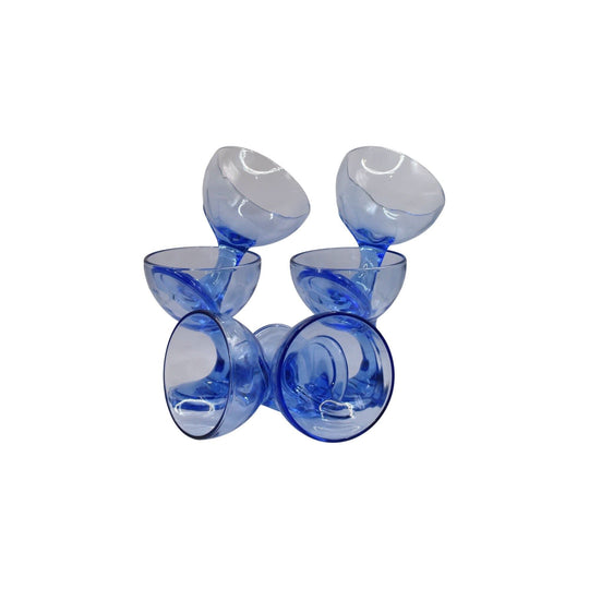 Vintage Bormioli Rocco "Jerba" Sapphire Blue Dessert/Ice Cream bowl. Italy