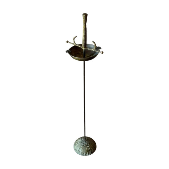 Vintage Brass Floor Standing Smoker’s Ashtray - Circa 1930s