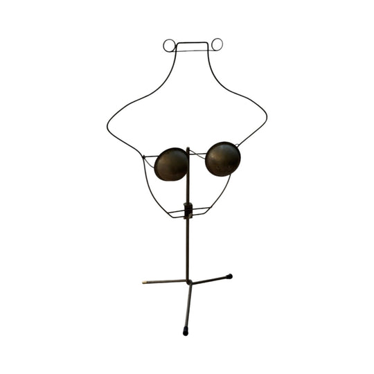 Vintage Wirework Metal Bust Display Mannequin, 20th Century, 79 cm H