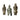Vintage Carved Greenstone Warrior Trio | Bazaa | Designer, Vintage and Antique Furniture