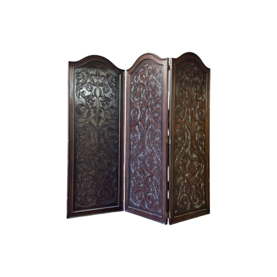 Vintage Carved Timber Screen / Room Divider