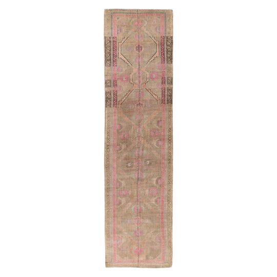 Vintage Caucasian Kazak Rug, Elongated Rectangular – 98 x 386 cm