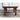 vintage ceramic mosaic coffee table perspective