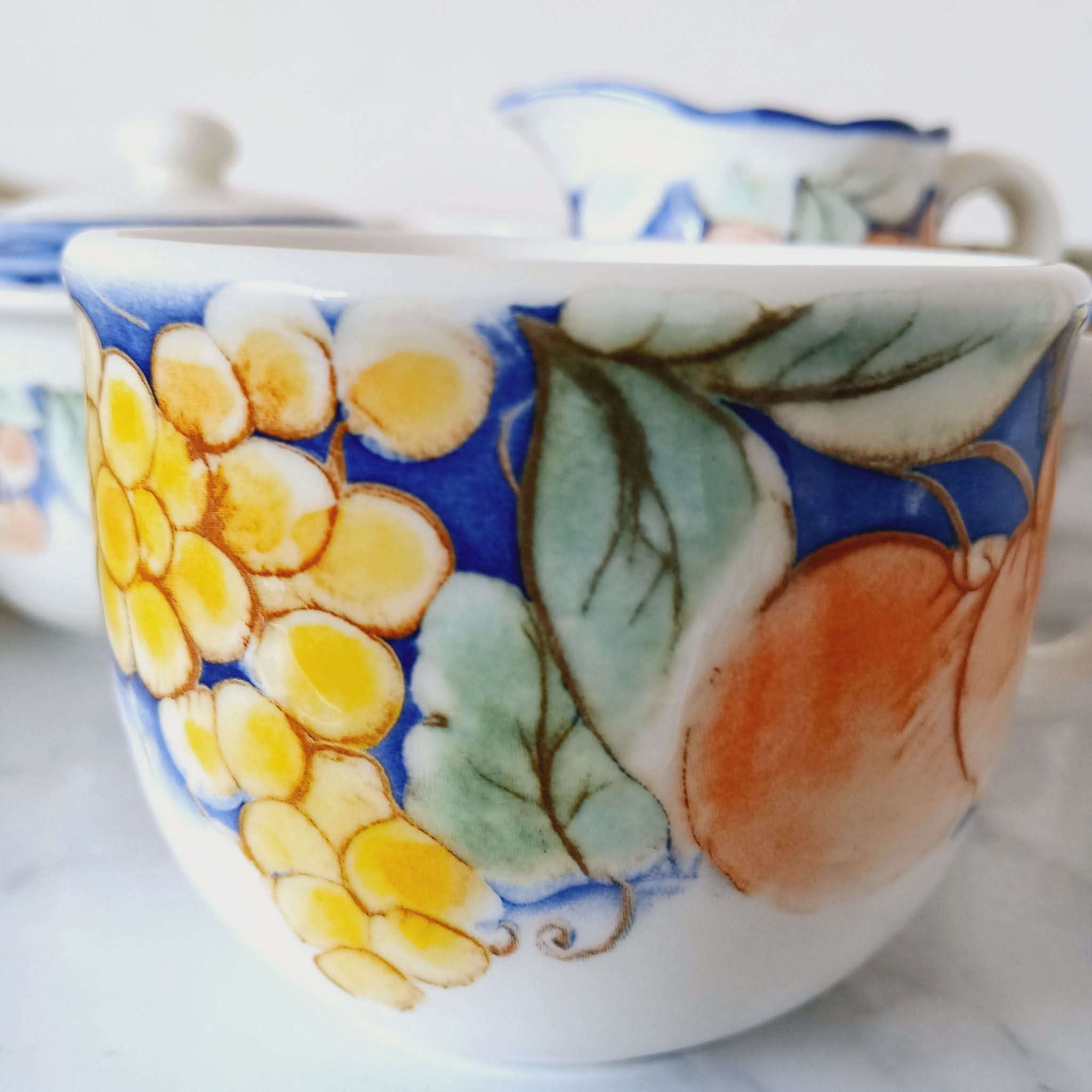 Shop Vintage Charming Tiffany Boutique Italian Tea Set with Fruit Motif ...