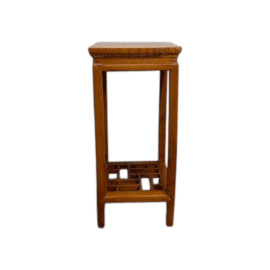 Vintage Chinese Elm Timber Plant Stand