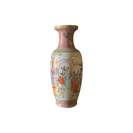 Vintage Chinese Handpainted Porcelain Urn