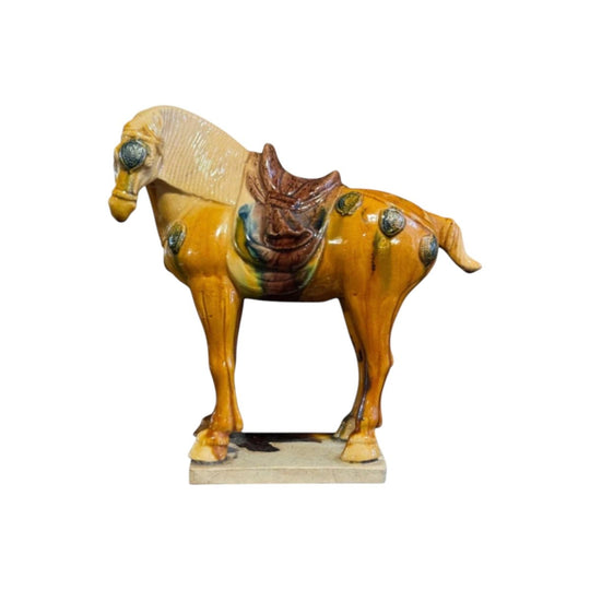 Vintage Chinese Tang Style Sancai Glaze Horse