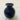 Vintage Cobalt Blue Ceramic Ruffled Edge Vase - Bazaa