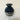 Vintage Cobalt Blue Ceramic Ruffled Edge Vase - Bazaa