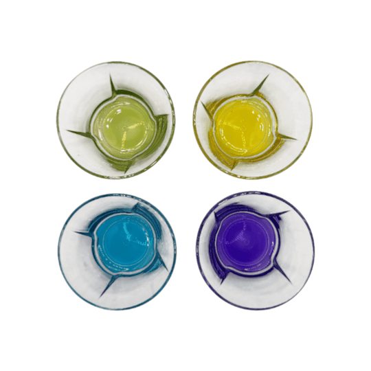 Vintage Coloured Glass Bowls - Set of 4