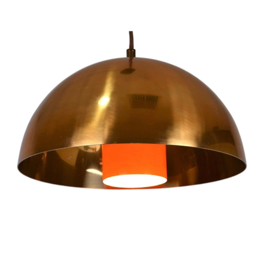 Vintage Danish layered copper pendant light