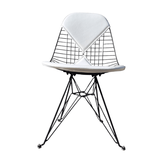 Vintage Eames Bikini Pad Chairs in White Leather