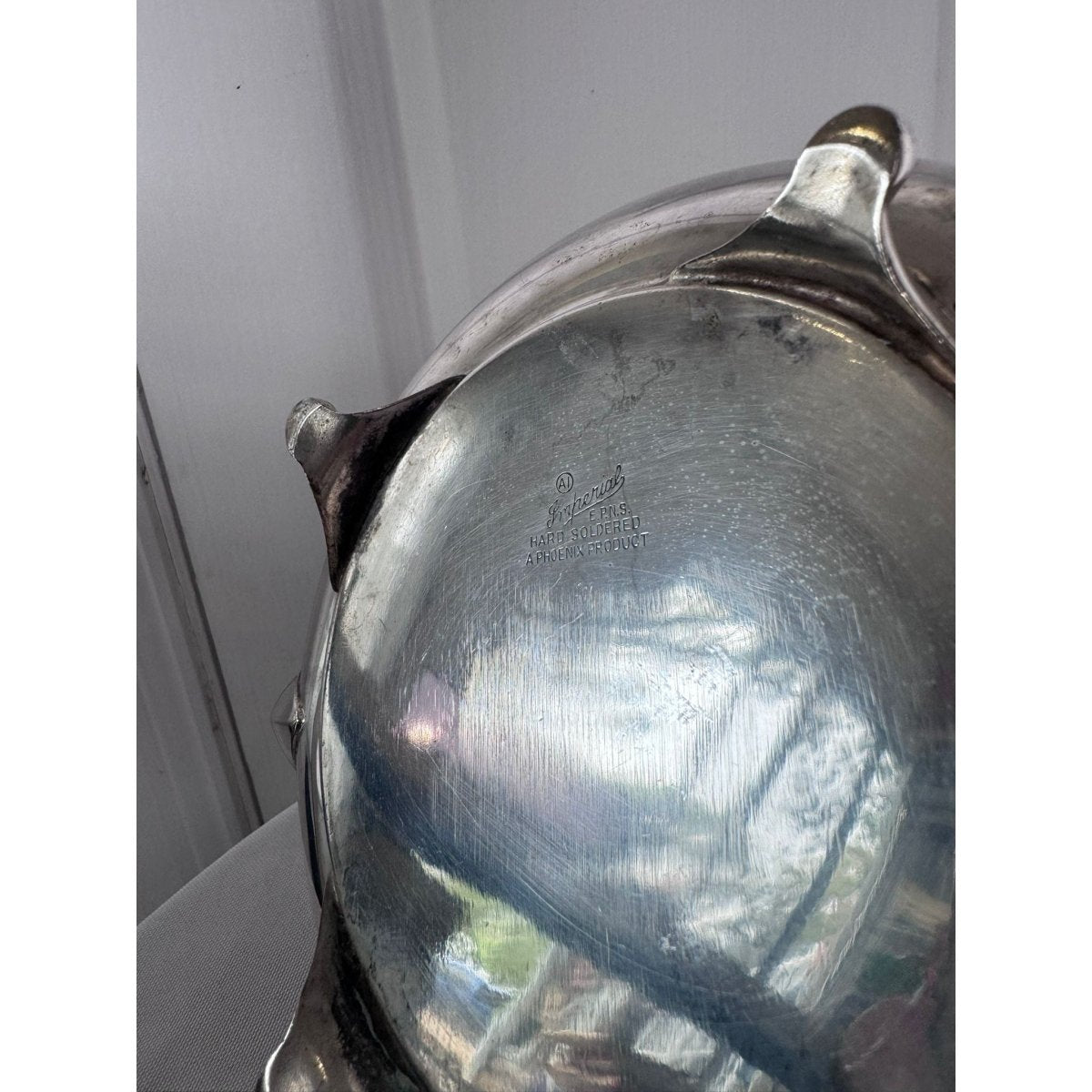 Vintage EPNS Silver-Plated Teapot by Phoenix Products, Mid-Century, Hinged Lid & Pedestal Feet | Bazaa | Designer, Vintage and Antique Furniture