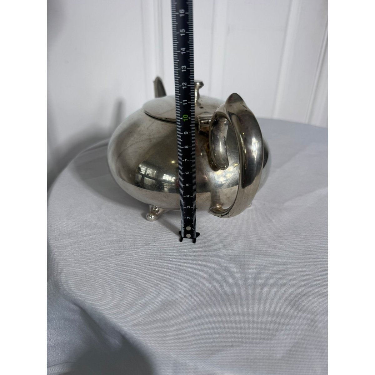 Vintage EPNS Silver-Plated Teapot by Phoenix Products, Mid-Century, Hinged Lid & Pedestal Feet | Bazaa | Designer, Vintage and Antique Furniture