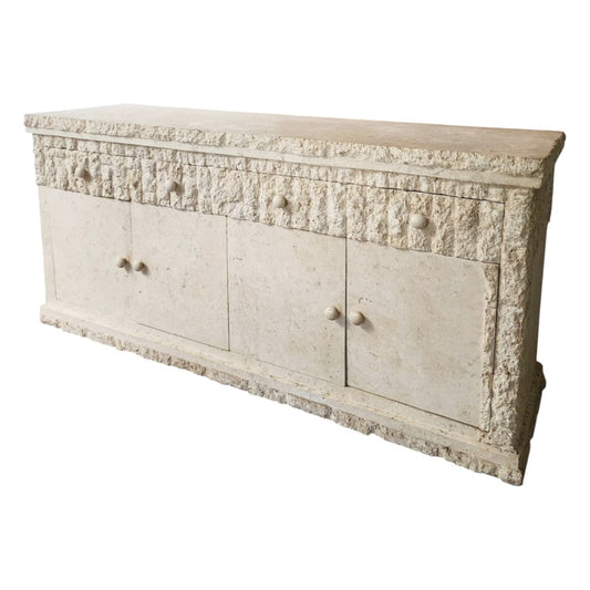 Vintage Fossil Stone Buffet Sideboard | Bazaa | Designer, Vintage and Antique Furniture