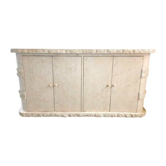 Vintage Fossil Stone Buffet Sideboard