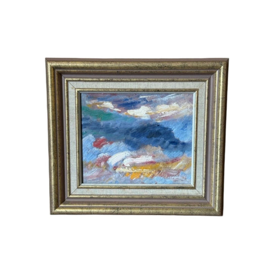 Vintage Framed Impressionist Style Oil Painting