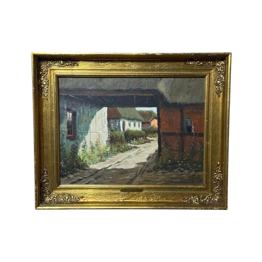 Vintage Framed Oil Painting – Børge Ball