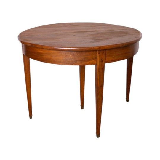 Vintage French Cherrywood demi-lune extendable hall table from Provence.