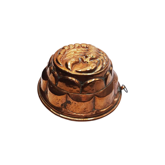 Vintage French copper kitchen seafood mould