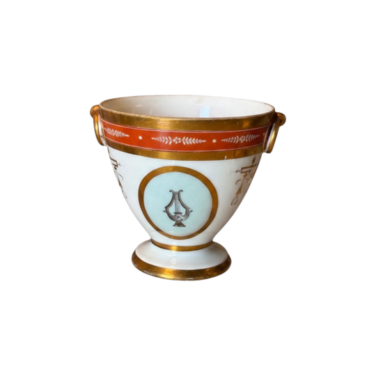 Vintage French Empire Style Porcelain Cachepot