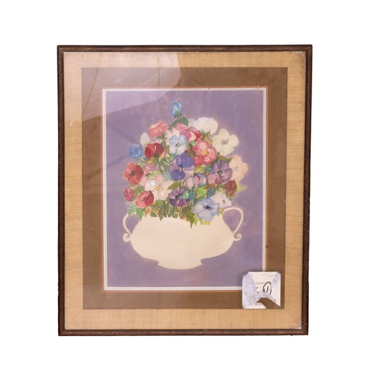 Vintage French pastel still life artwork from Provence