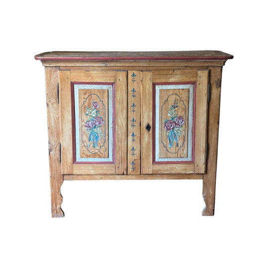 Vintage French Provincial Handpainted Cabinet