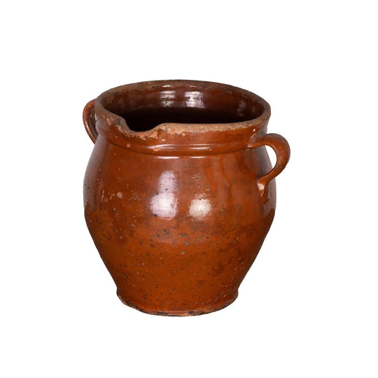 Vintage French Savoyard hand painted and glazed jug from a collection sourced near Megeve