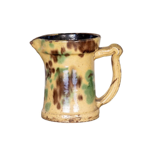 Vintage French Savoyard hand painted and glazed jug from a collection sourced near Megeve