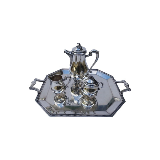 Vintage French silver plated Christofle 4 piece tea  coffee set