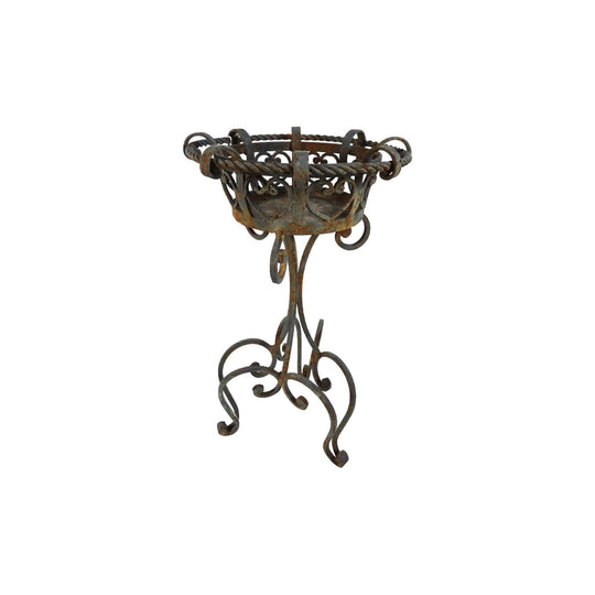 Vintage French wrought iron garden plant stand