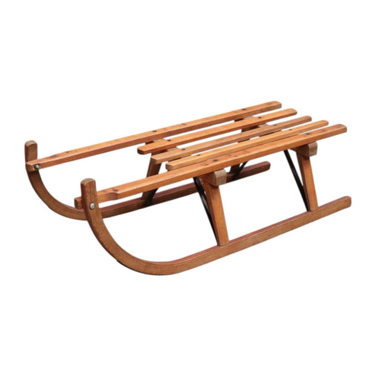 Vintage German Timber Child’s Sleigh by Davos Germina Marked Made in GDR