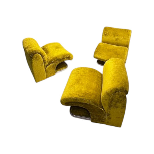 Vintage Giovanni Offredi Italian Lounge Chairs