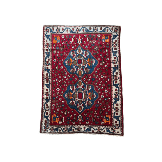 Vintage Hand Knotted Persian Hamadan Rug (147cm x 203cm)