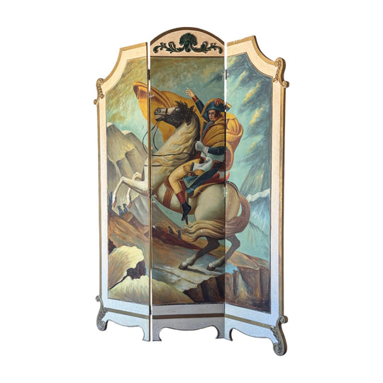 Vintage Hand Painted Napoleon Screen
