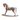 Vintage Hand Painted Wooden Rocking Horse White with Black Polka Dots | Bazaa | Designer, Vintage and Antique Furniture