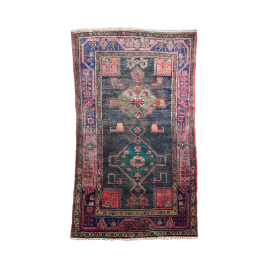 Vintage Handknotted Persian Hamadan Rug (228x116cm)