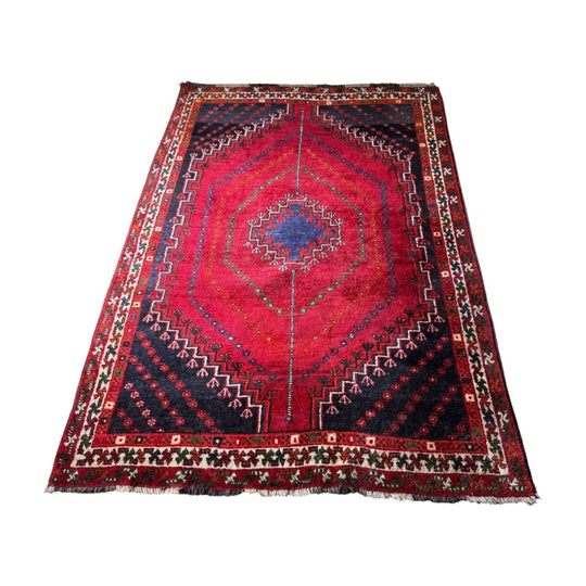 Vintage Handmade Qashqai Persian Rug