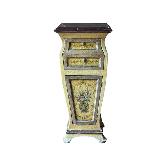 Vintage Handpainted Continental Cabinet