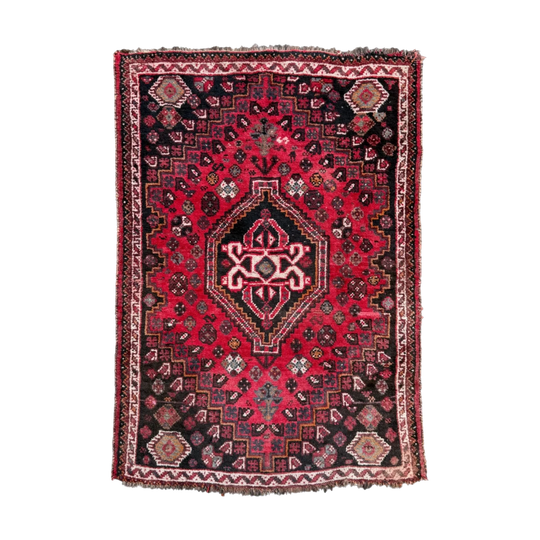 Vintage Handwoven Shiraz Carpet (115x168cm)