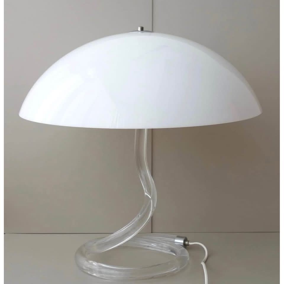 Vintage Harco Loor MCM Acrylic Table Lamp Rare Collectors Item | Bazaa | Designer, Vintage and Antique Furniture