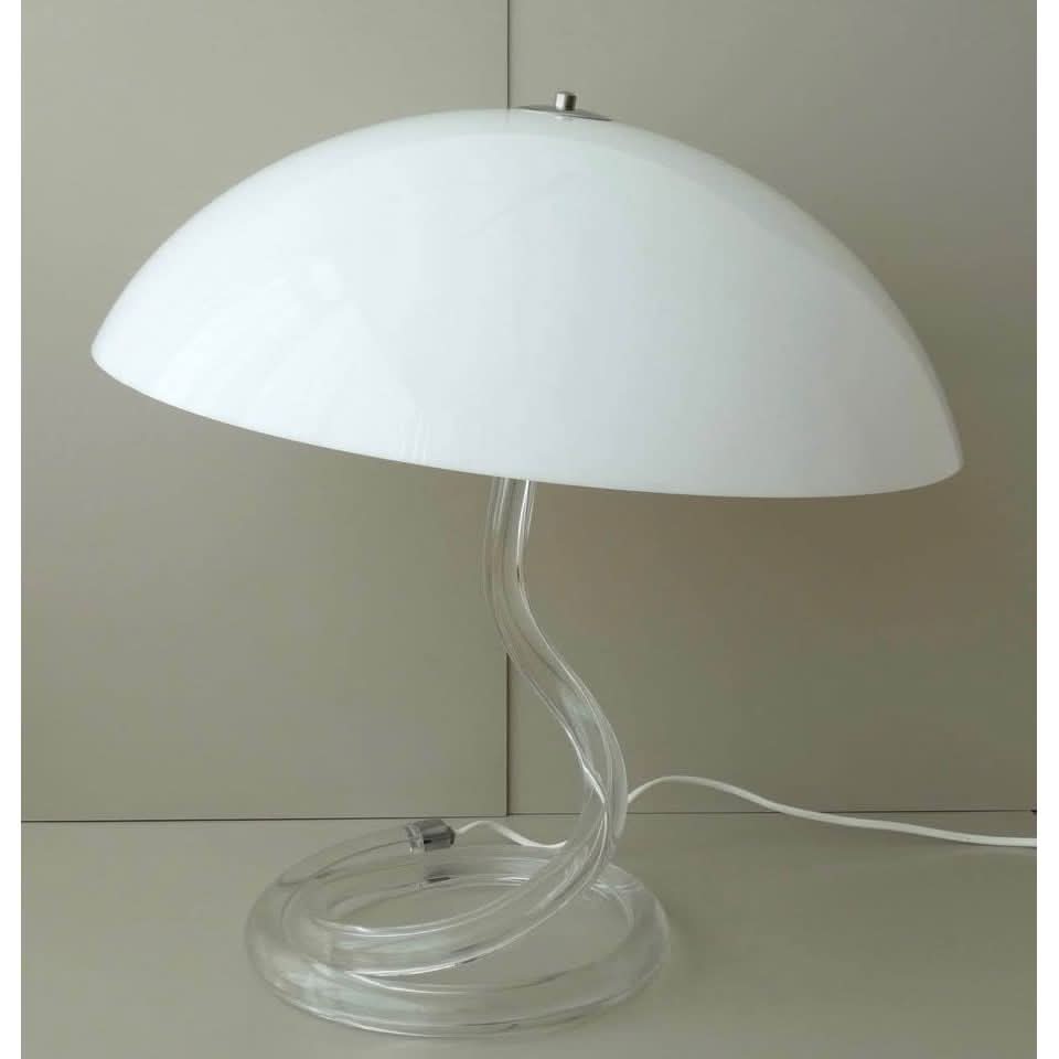 Vintage Harco Loor MCM Acrylic Table Lamp Rare Collectors Item | Bazaa | Designer, Vintage and Antique Furniture