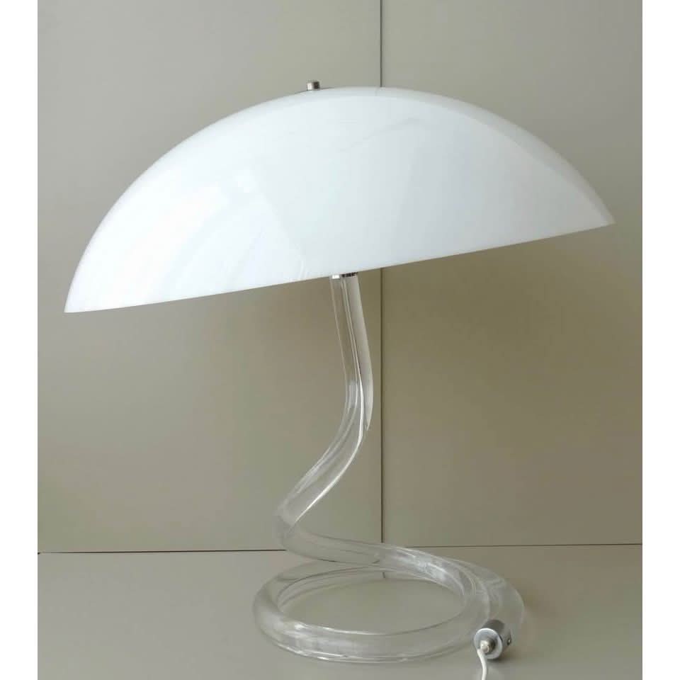 Vintage Harco Loor MCM Acrylic Table Lamp Rare Collectors Item | Bazaa | Designer, Vintage and Antique Furniture