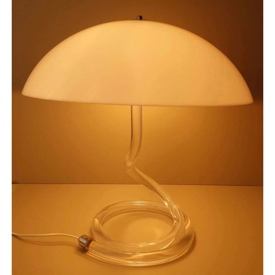 Vintage Harco Loor MCM Acrylic Table Lamp Rare Collectors Item | Bazaa | Designer, Vintage and Antique Furniture