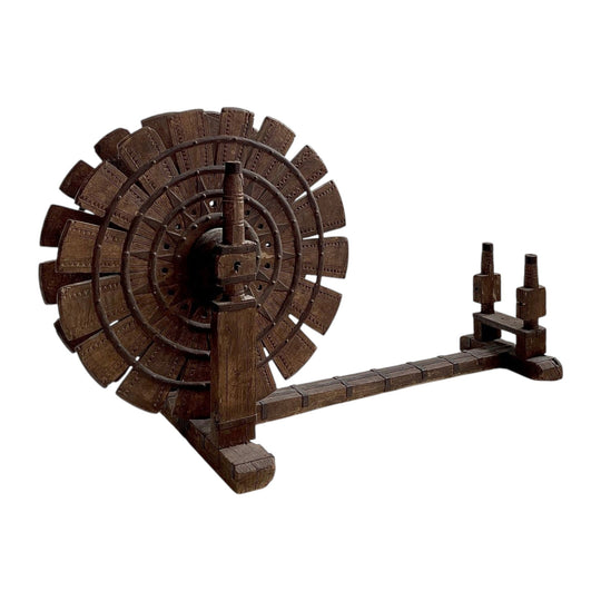 Vintage Indian Charkha Spinning Wheel