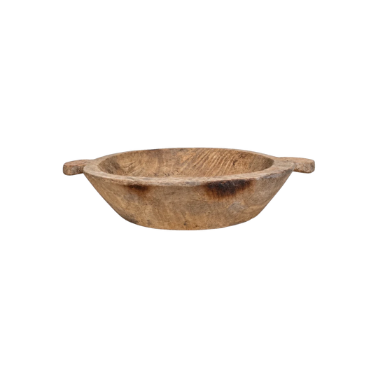 Vintage Indian Parat Bowl with Handles
