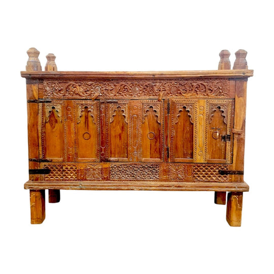 VINTAGE Indian Sideboard Natural - Eco Village Collection