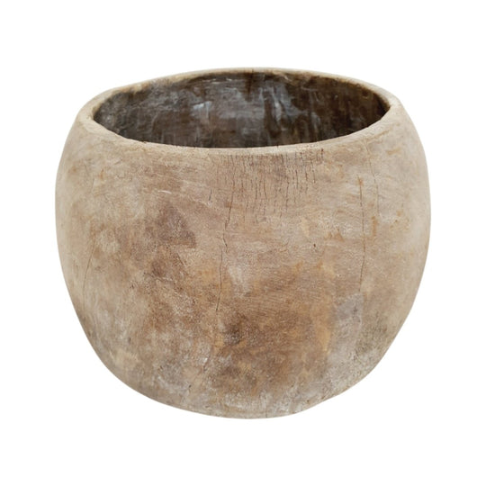 Vintage Indian Wooden Pot